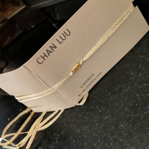 NWT ~ CHAN LUU Citrine Gold Ribbon Chocker - Picture 2 of 8
